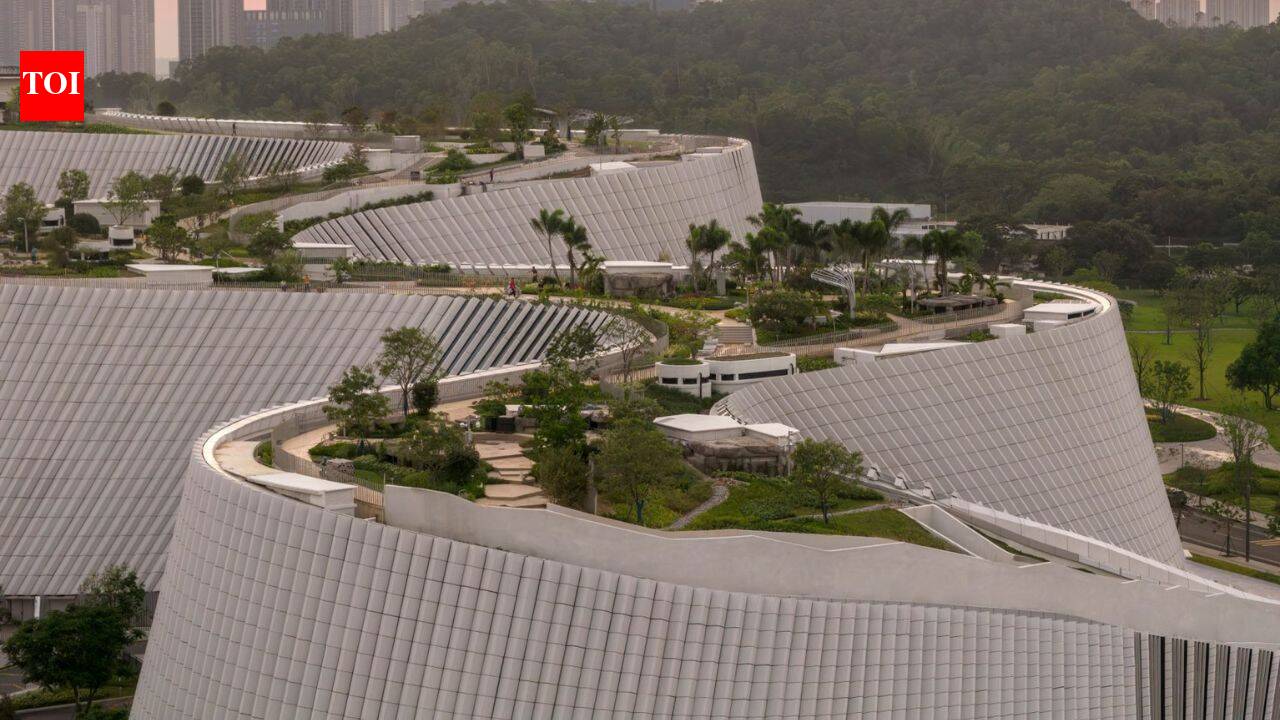 Inside China's new $517 million natural history museum that takes visitors from the cosmos to human evolution, featuring meteorites, dinosaurs and a river-inspired design