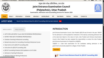 JEECUP 4th round seat allotment result 2026 released at jeecup.admissions.nic.in: Direct download link available here