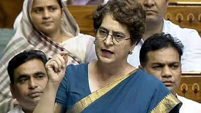 Priyanka's 'gaumutra expert' remark stirs row, over 200 academicians slam LS MP