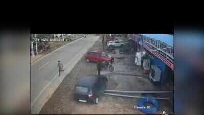Speeding car ploughs into tile showroom in Nuh, 1 dies