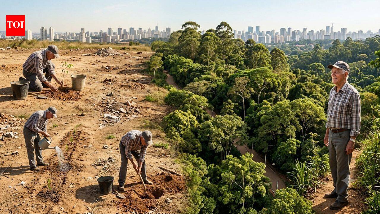 In 2003, a retired man planted trees on forgotten land alone; 20 years later, it had become one of Sao Paulo's largest urban forests