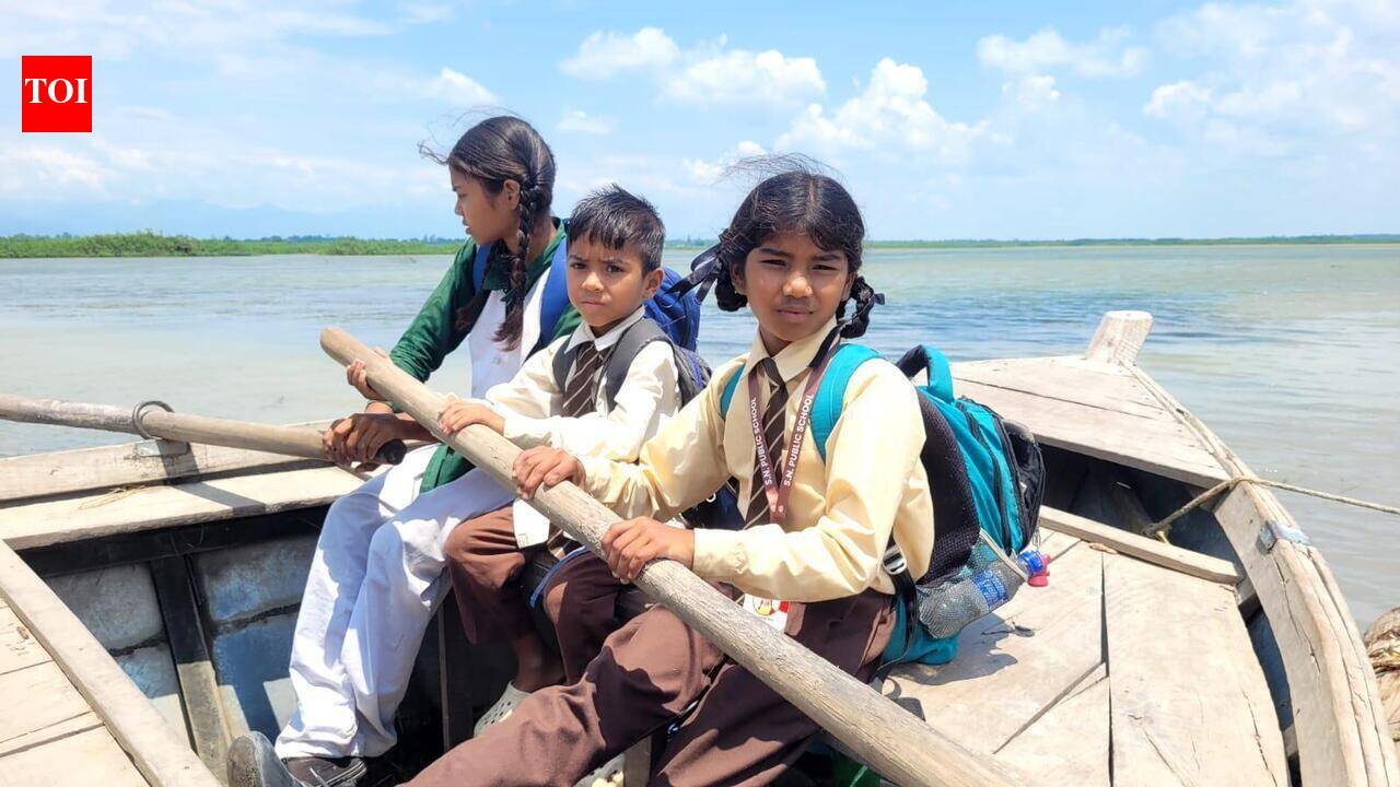 Every monsoon, village children undertake perilous journeys to reach school
