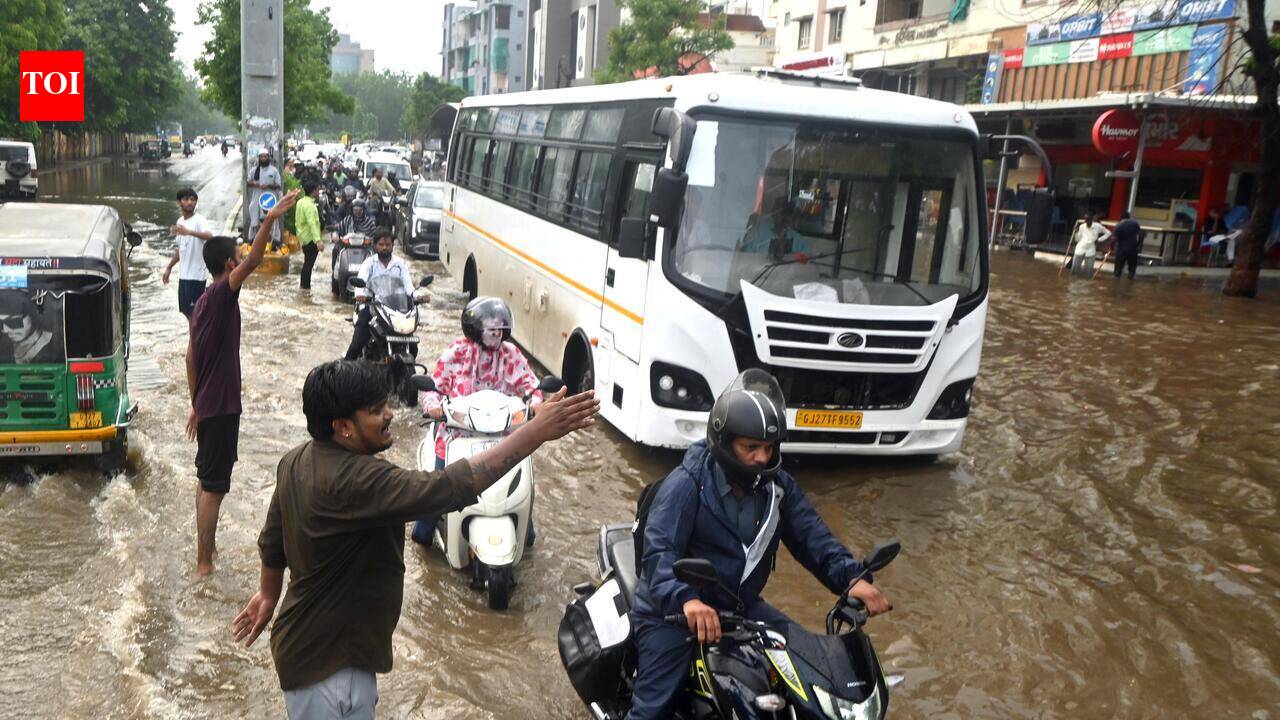 Red alert for Ahmedabad, 5 other districts as rain system intensifies