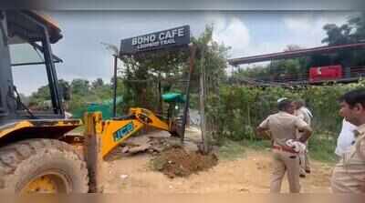 Illegal cafes, cottages built in protected forest along Leopard Trail in Aravalis razed