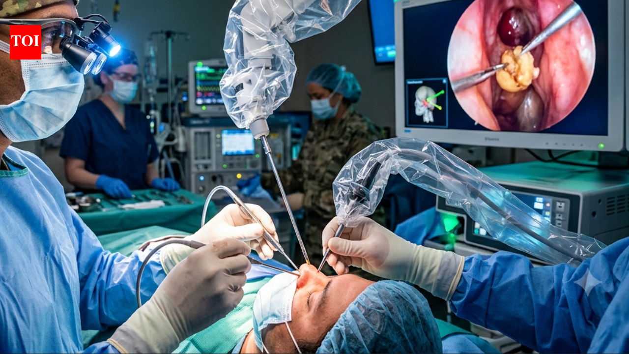 Indian-American Army surgeon removes golf ball-sized brain tumour through a patient's nose, avoiding open skull surgery