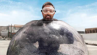 A scientist buried himself in wet concrete to answer one question: Why is it so difficult to sink into?