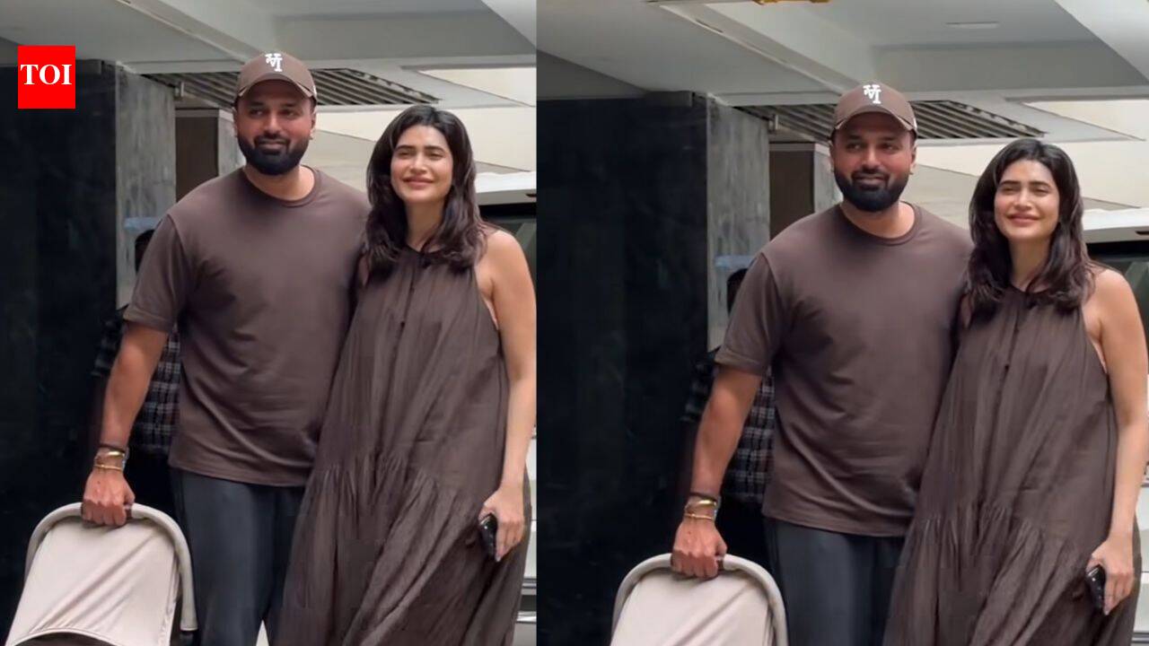 Karishma Tanna and Varun Bangera make first appearance after welcoming their baby boy