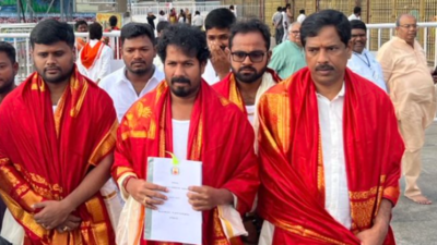 Controversy erupts after TVK minister offers prayers at Tirumala temple holding agriculture budget document