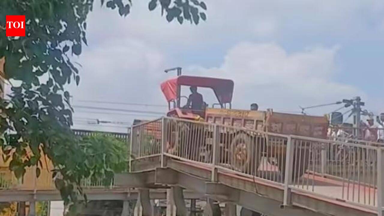 Probe ordered into tractor’s footbridge ride in Buxar after video goes viral