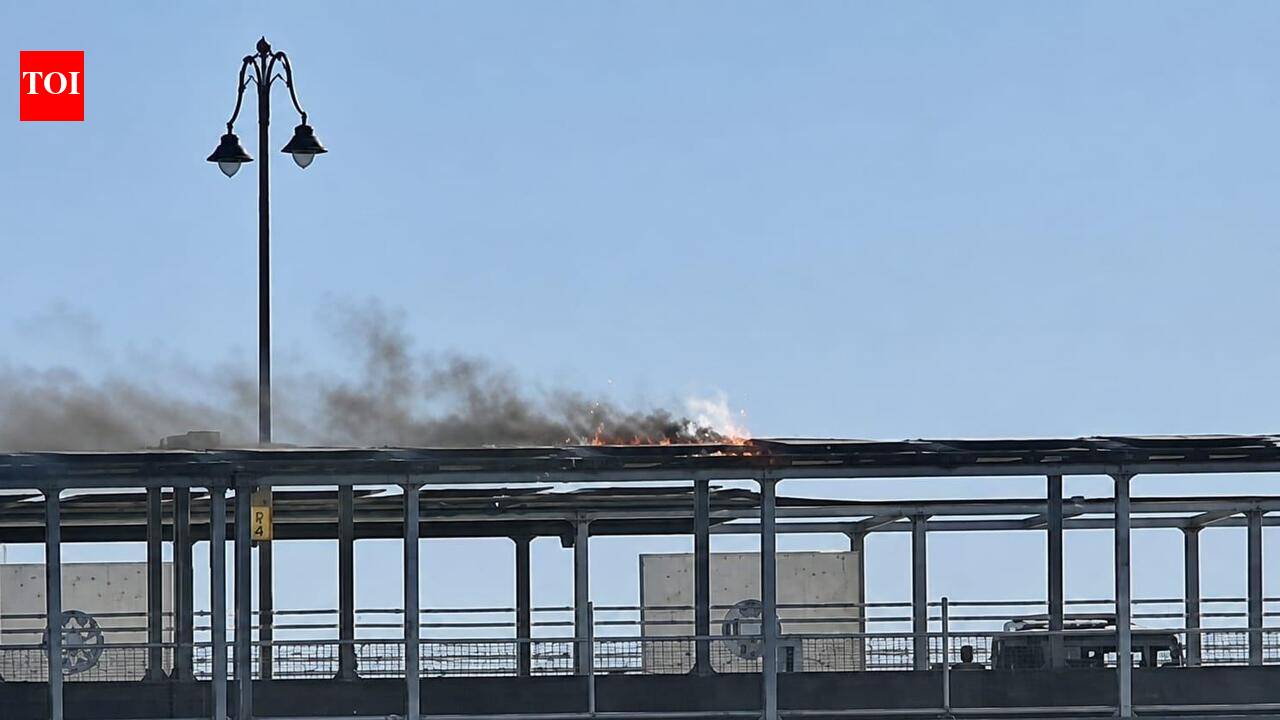 Sudarshan Setu solar panel catches fire