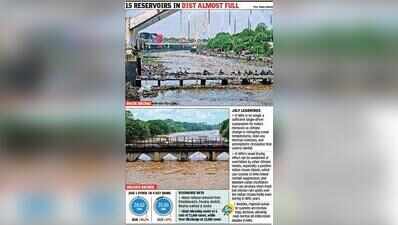 Residents in flood-prone areas heave a sigh of relief as water discharge from major dams eases sharply
