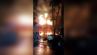 Inferno chars pizzeria amid pouring rain