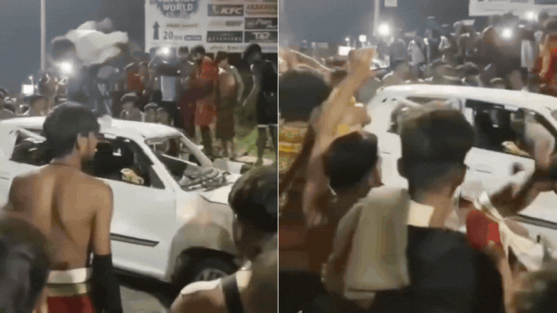 Vehicle vandalised after car hits Kanwariyas in Uttarakhand's Mangalore
