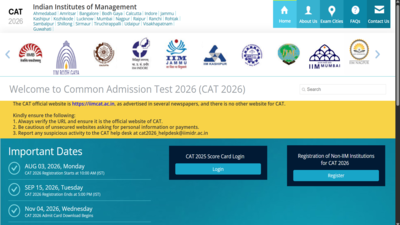 CAT 2026 registration begins tomorrow at iimcat.ac.in; exam on November 29