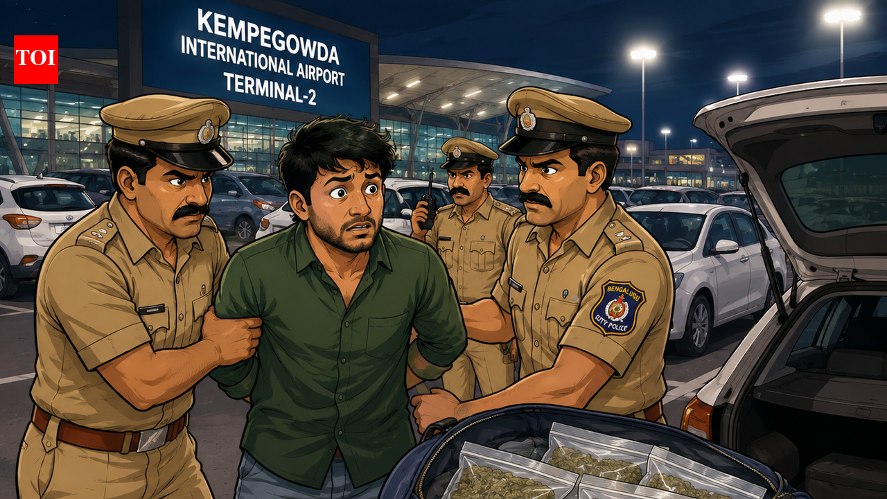 Drug mule clears Bengaluru airport checks, arrested outside terminal with hydro ganja
