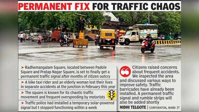 2 deaths, multiple accidents later, Radhe Mangalam Sq to get signal