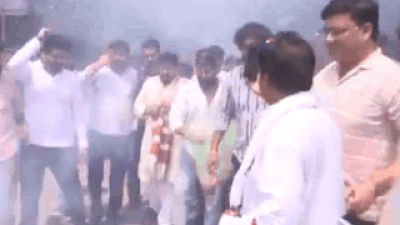 'Flower petals, cheers, slogans': Watch Brij Bhushan Singh's grand welcome after acquittal