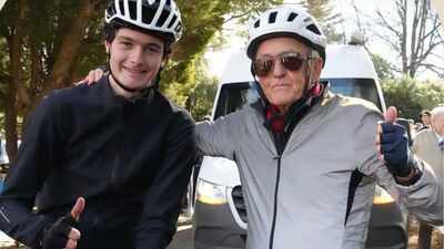 An 82-year-old Australian grandfather and his 18-year-old grandson cycled 5,300km through deserts and headwinds, raising $65,000 for MND support