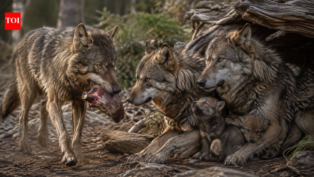 Why do older wolf siblings return from hunts to feed and protect newborn pups instead of leaving the pack? A six-year study has the answer