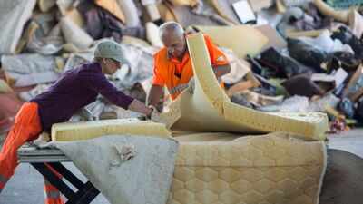 Americans discard around 50,000 mattresses every day; one recycling programme has recovered 650 million pounds from 17 million beds