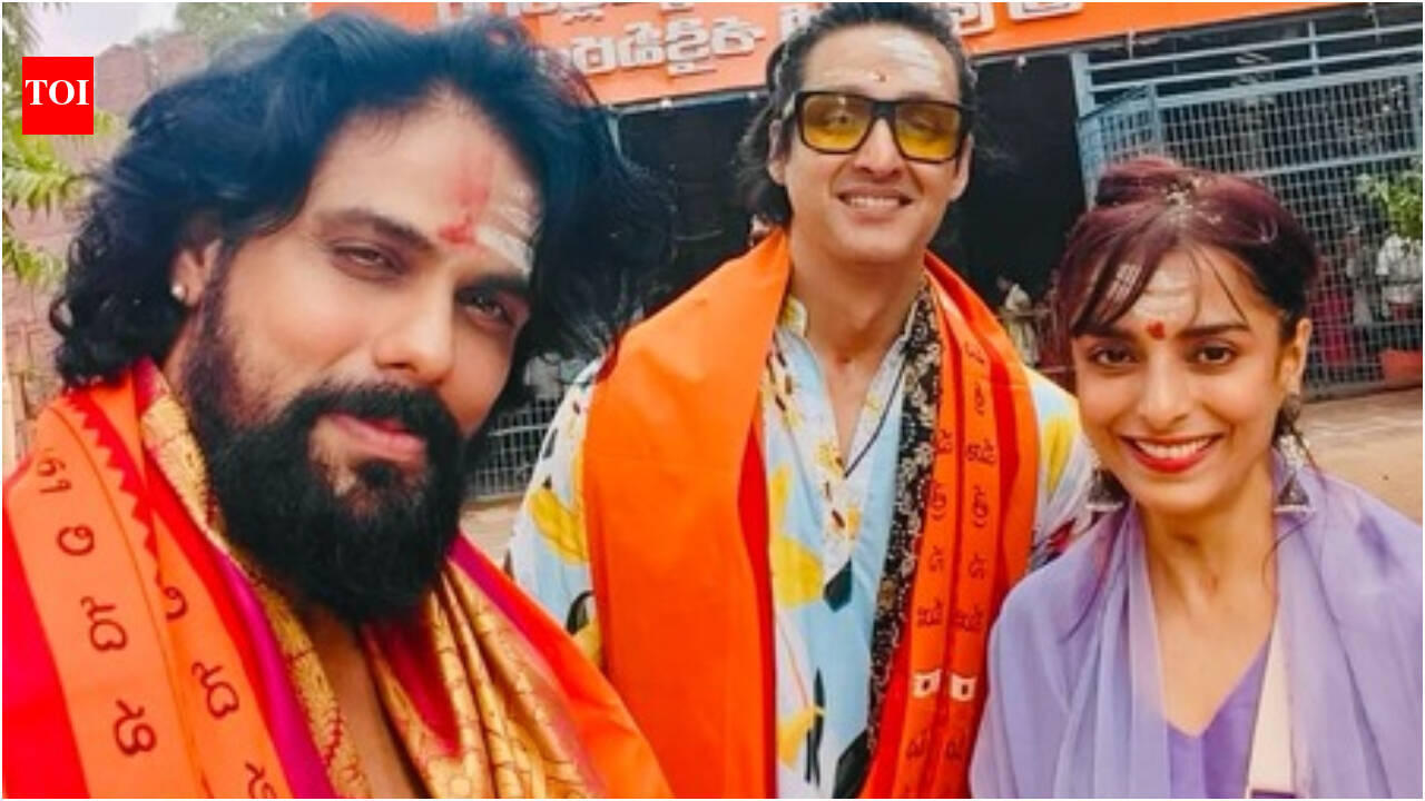 'Mahabharat' actors Sourabh Raaj, Arpit Ranka, Pooja Sharma visit Mallikarjuna Jyotirlinga in 'Sawan'