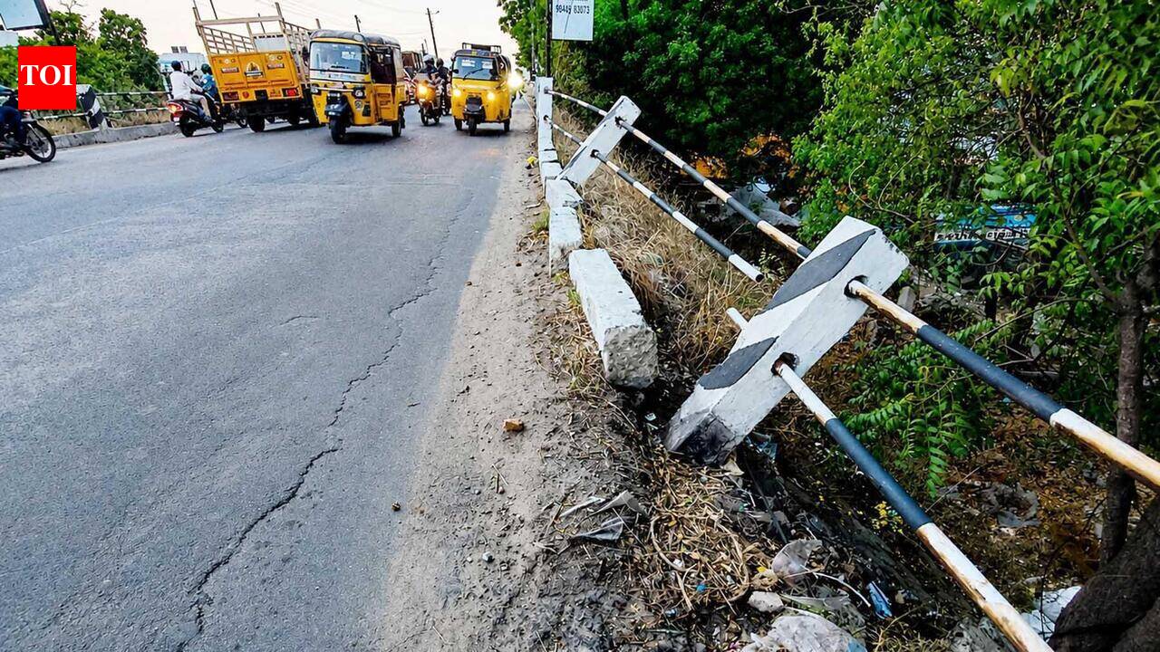 Damaged walls of VOC bridge poses danger to Madurai commuters