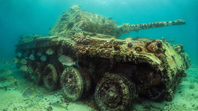 In 1994, Alabama sank 100 retired M60 battle tanks in the Gulf, giving obsolete military machines a 50-year second life as fish reefs