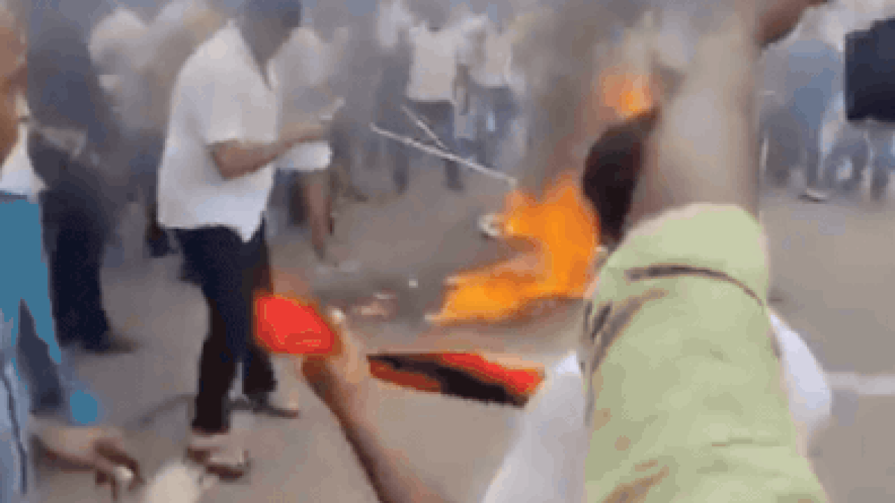 Watch: 'Slippers hurled, effigy burnt' as DMK protest turns dramatic over Udhayanidhi Stalin's arrest