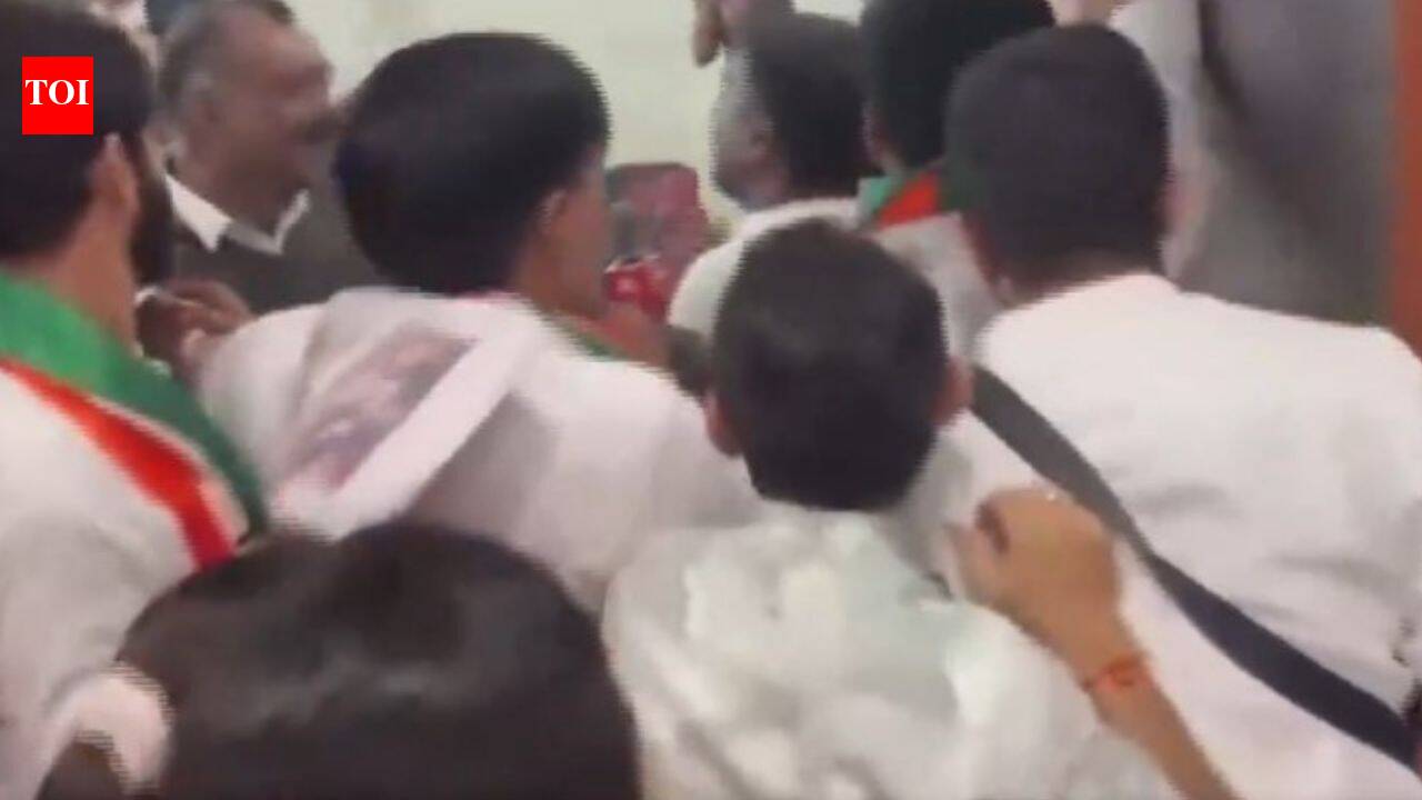 ‘Gungi gudiya’ row: NCP workers barge into Maharashtra Congress office over remark on deputy CM Sunetra Pawar — watch