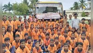 DMF-funded school buses boost attendance, enrolment in Holalkere govt schools