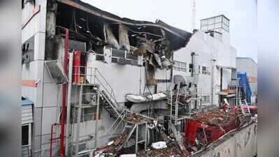 Beam & wall crash on firefighters during blaze at Noida chip manufacturing unit, 2 die