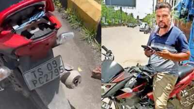 Watch: Telangana cop's son uses police bike for ride-hailing app; SI under radar