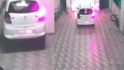 Watch: Valet drives car into parking lift shaft, plunges 2 floors