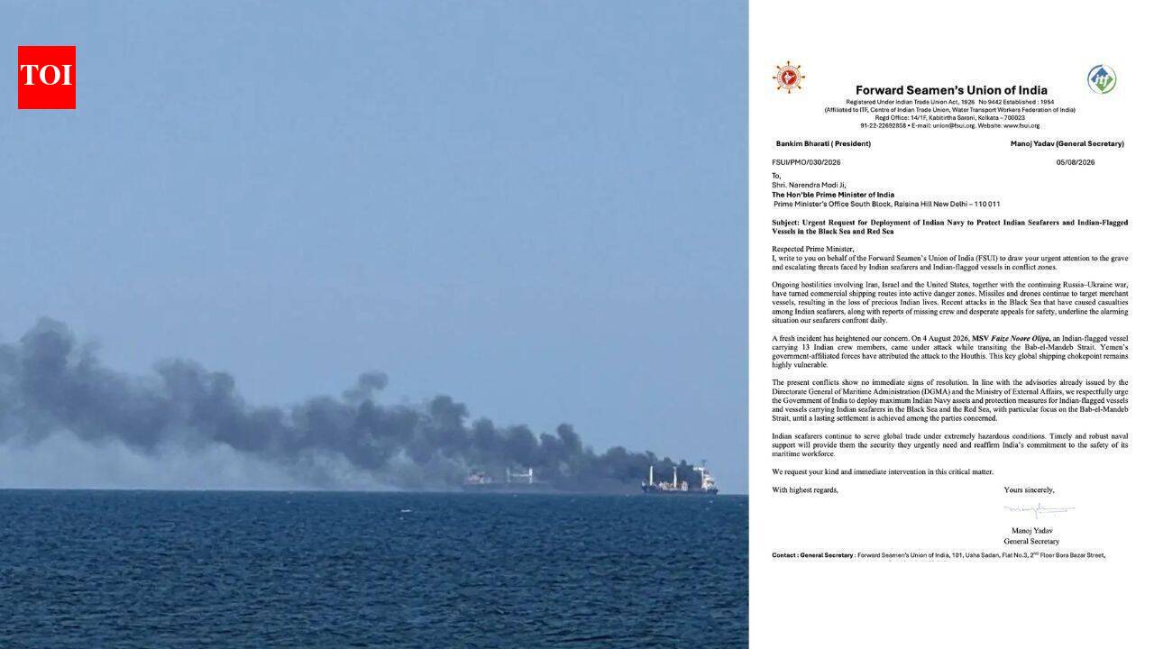 Seafarers’ union urges PM Modi to deploy Navy after Indian vessel sinks