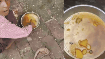 Head teacher in UP suspended after viral video shows poor quality PM Poshan meal, less milk