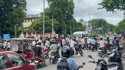 Traffic hit as AU students stage protest over violence, demand FIR