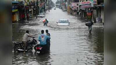 Incessant rains for past three days damage city roads, low-lying areas submerge in water