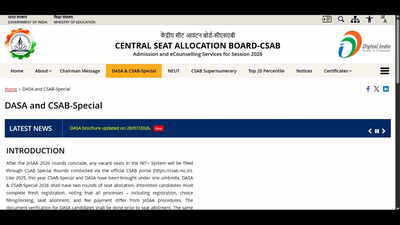 CSAB Special Round, DASA seat allotment result 2026 releasing today at csab.nic.in: Check steps to download