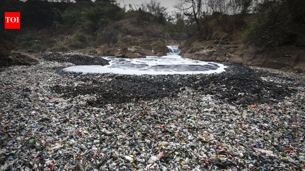 People can walk across this river in Indonesia without touching the water; the reality is alarming