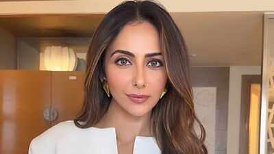 'Ramayana' star Rakul Preet Singh's aces monochrome dressing in an all-white crop jacket and skirt co-ord set that is budget friendly at just Rs 6,000