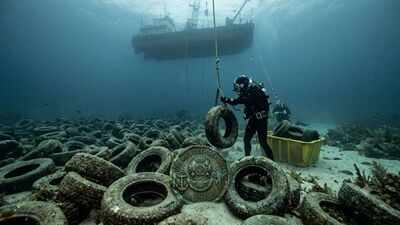 In the 1970s, the US dumped up to 2 million tyres off Florida's coast to help marine life. More than 50 years later, the cleanup is still underway