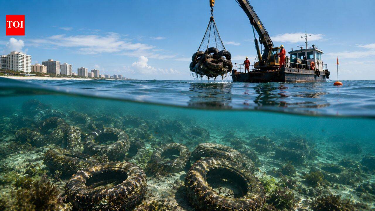 US dumped 2 million tyres in the 1970s to help marine life; cleanup continues