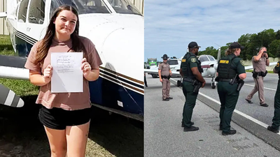 Florida woman flight instructor safely lands an aircraft on busy Interstate 10 after engine trouble, then tells drivers, "My fault for the traffic guys"