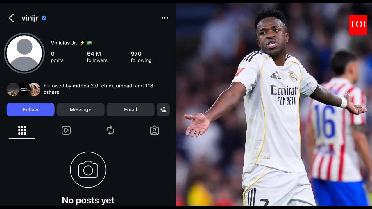 Coincidence... or a sign? Vinicius Jr wipes entire Instagram amid Real  Madrid contract talks and Arsenal interest | Football News - The Times of  India