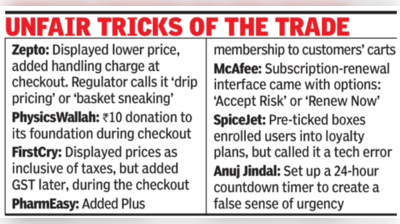Zepto, PhysicsWallah among seven firms fined for ‘dark patterns’