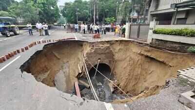 Kitchlu Nagar road caved in again days after repair