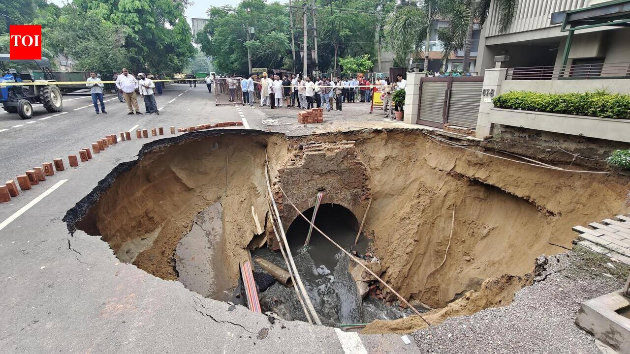 Kitchlu Nagar road caved in again days after repair