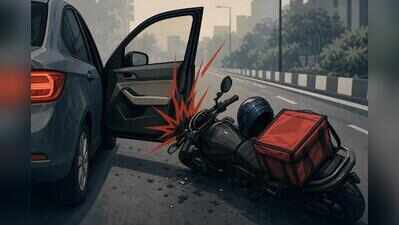 Motorcycle rider crashes into open car door in Pune, dies