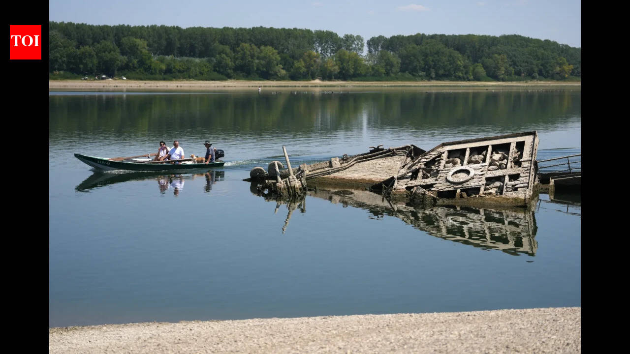 Historic WWII Ships Resurface as Danube River Water Levels Plummet