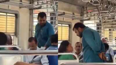 Man yells at woman for sleeping on seat, whips out belt to hit her in Mumbai local